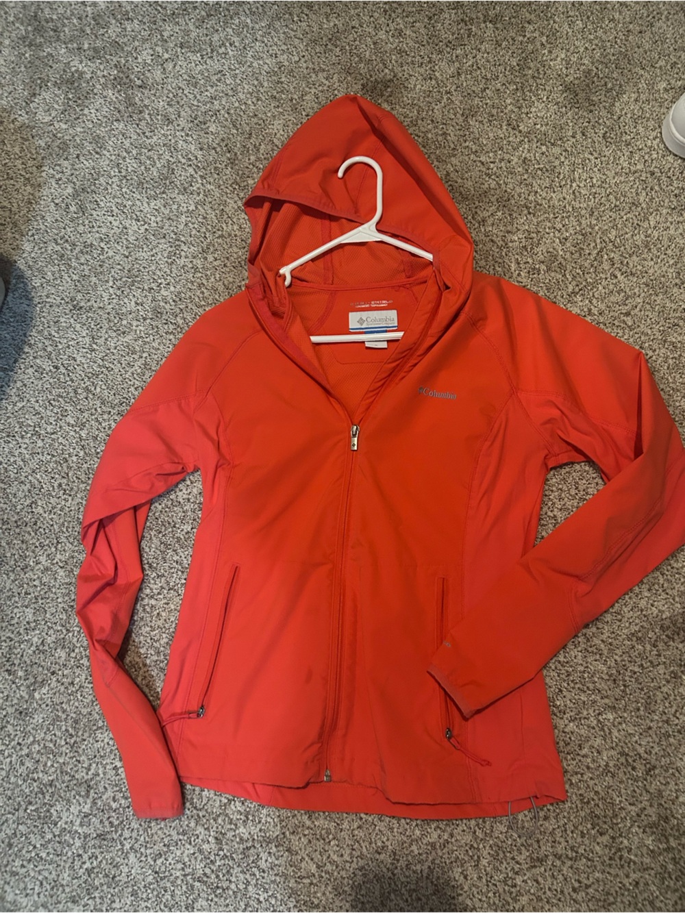 Columbia Women's Red Hooded Softshell Jacket